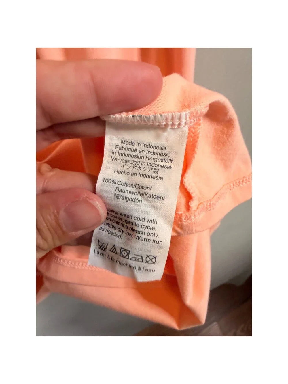 J.Crew Womens Peach Cotton Short Sleeve T-Shirt Shift Dress Size L NWT